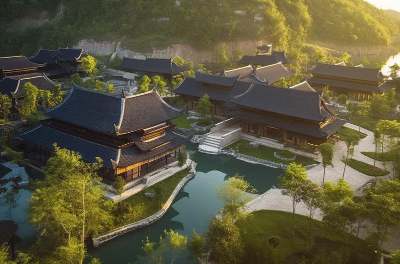 航拍中国古建筑四合院,高清,摄影图,摄影图片,图片大全,摄影图免费下载